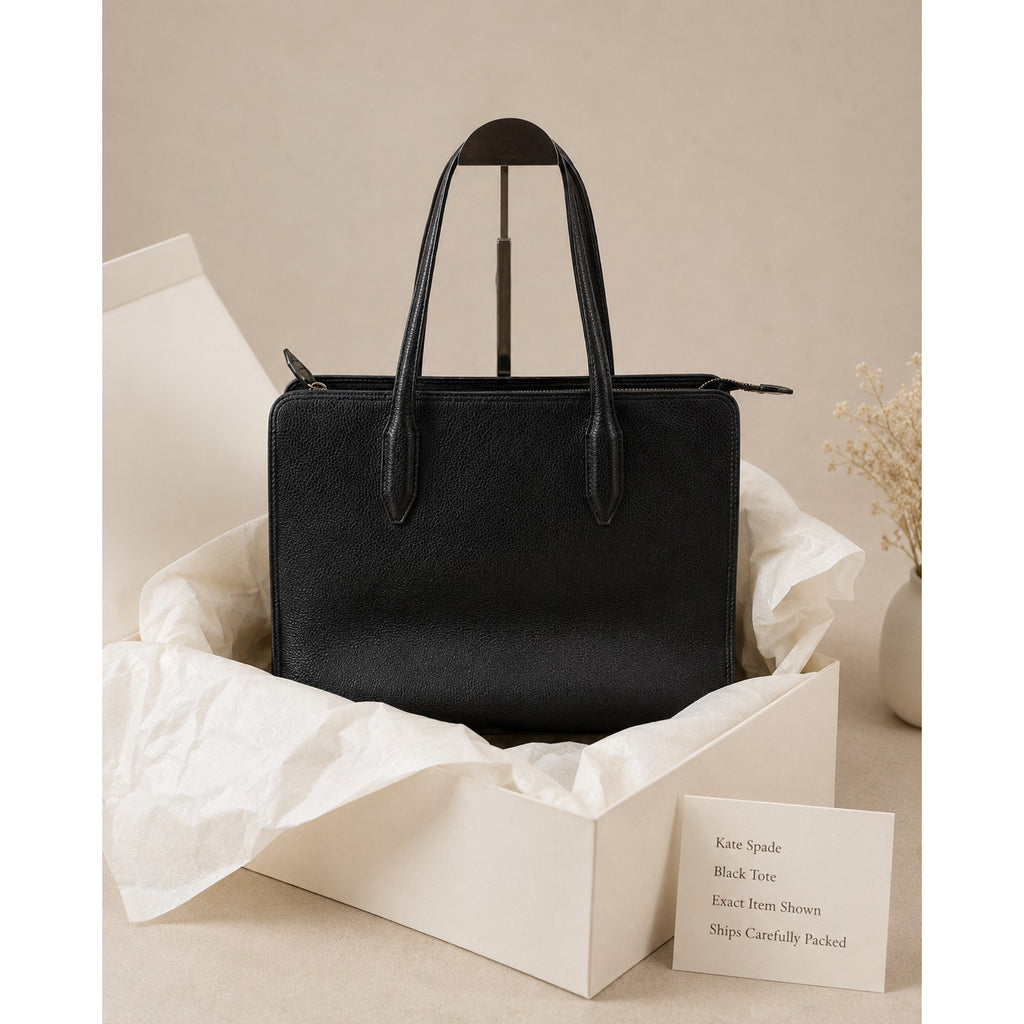 Kate Spade Monica Medium Pebbled Leather Satchel Black WKR00240