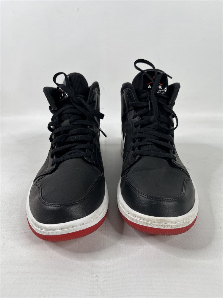 Air Jordan 1 Mid black red size 13 front view