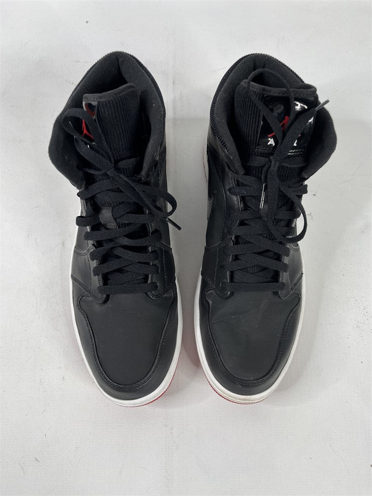 Air Jordan 1 Mid black red size 13 top view