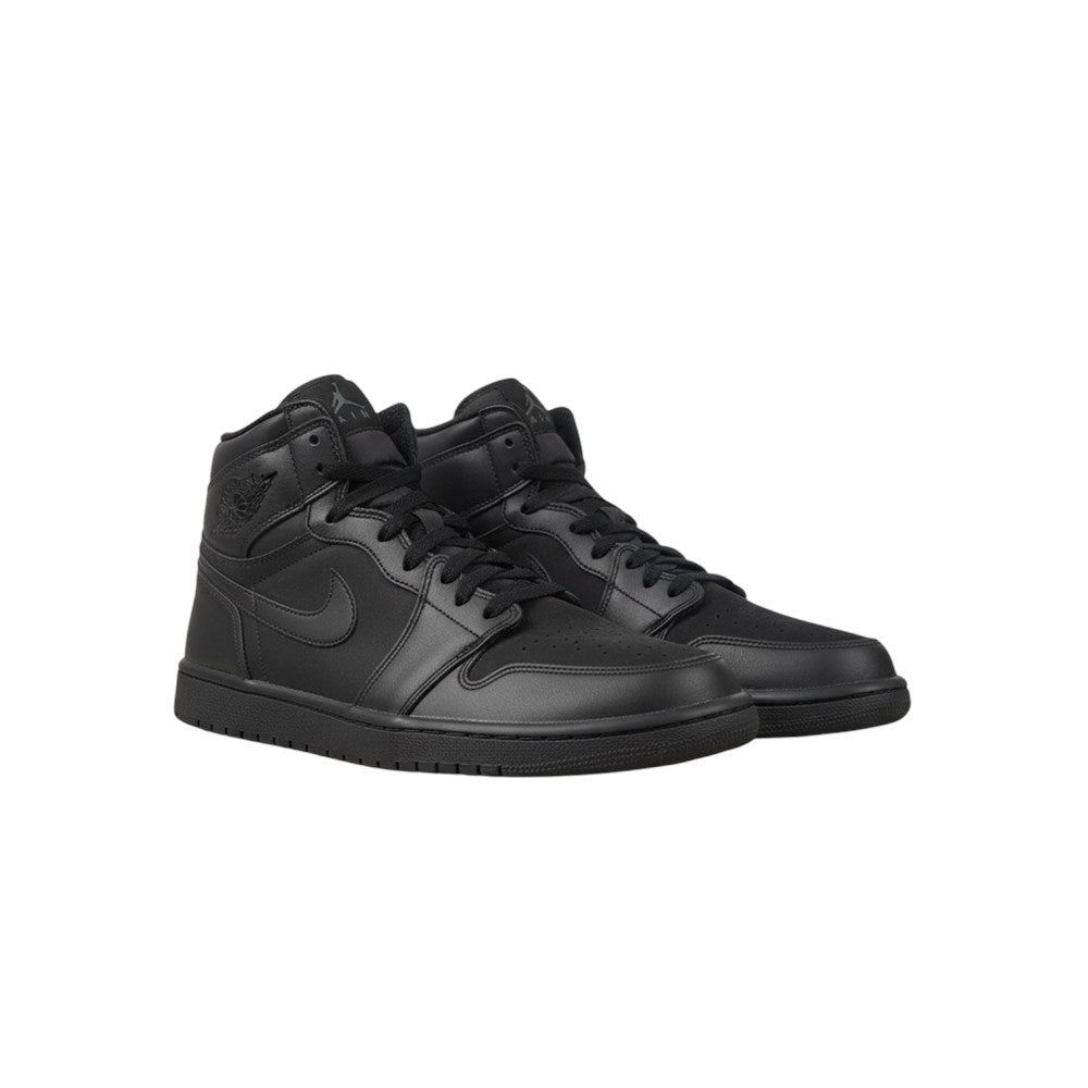 Air Jordan 1 Mid Triple Black sneakers men's size 12