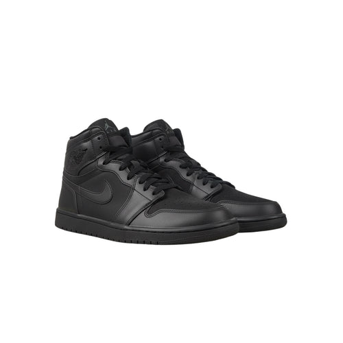 Air Jordan 1 Mid Triple Black sneakers men's size 12