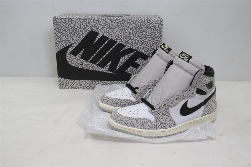 Air Jordan 1 Retro High Grey white black sneakers men's size 12