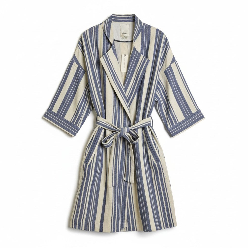 Anthropologie Elevenses striped duster jacket women's size small