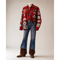 Vintage Golden Line E Clampus Vitus Wool Patch Jacket Red Men’s XL