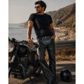First Classics Leather Motorcycle Chaps Black Adjustable Unisex NWT