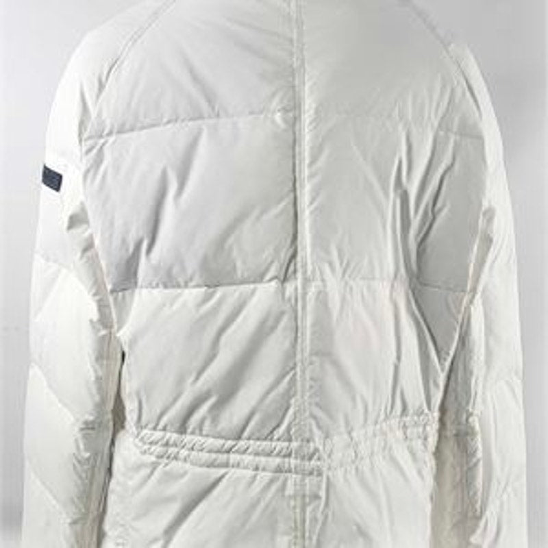 DKNY Puffer Jacket White Down Feather Fill Hooded Coat Womens XL