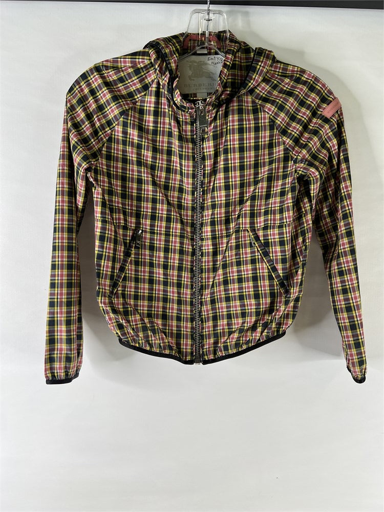 Burberry Children vintage check hooded blouson jacket youth M front view
