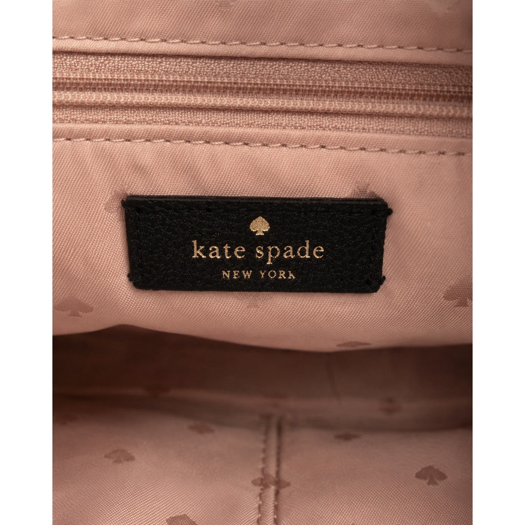 Kate Spade Monica Medium Pebbled Leather Satchel Black WKR00240