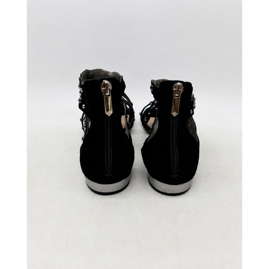 Sam Edelman Delano Women's 9.5 Black Studded Gladiator Flat Sandals