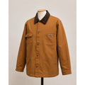 Ben Davis Original Canvas Chore Jacket Brown Corduroy Collar XL