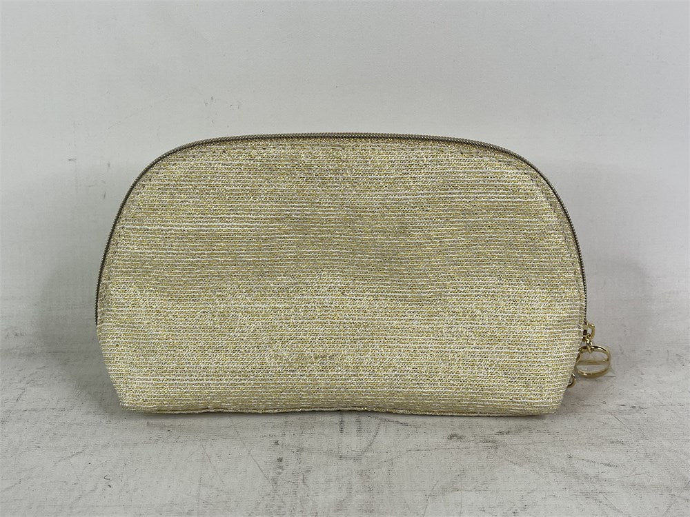 Christian Dior limited edition gold holiday cosmetic pouch back view