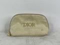 Christian Dior limited edition gold holiday cosmetic pouch front view