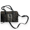 Coach brown black Signature satchel crossbody bag