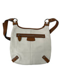 Coach Penelope Hippie cream crossbody bag with brown leather trim