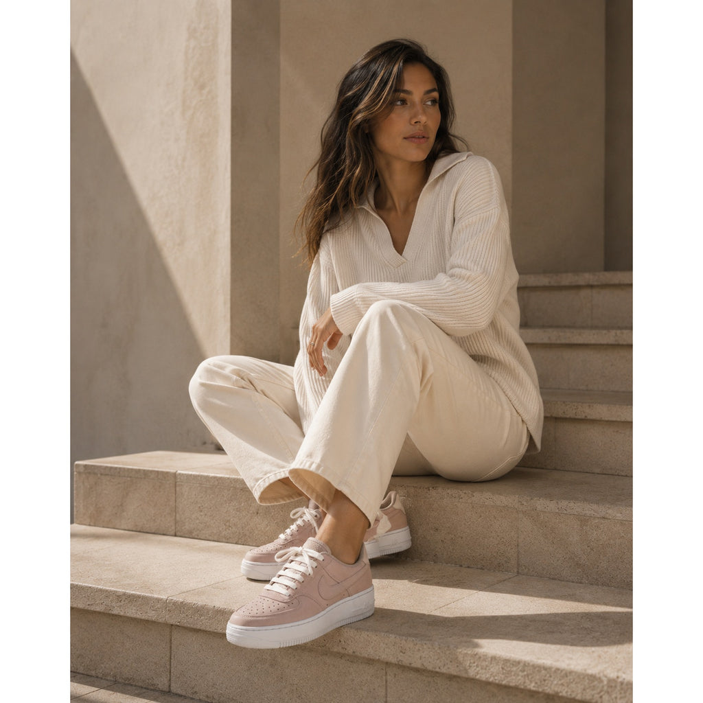 Nike Court Vision Alta Platform Sneakers Pink White Women’s Size 10