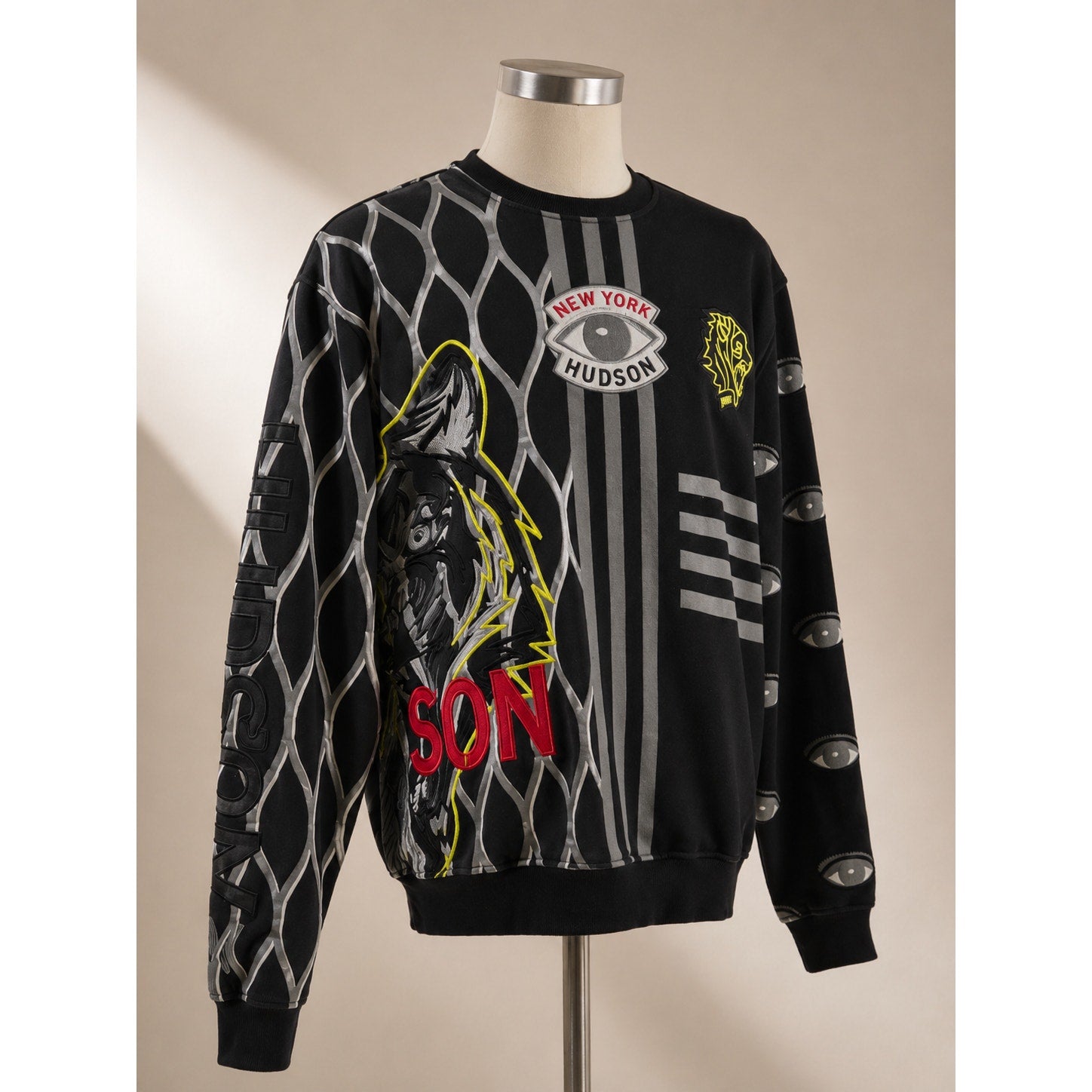 Hudson Outerwear New York Graphic Sweatshirt Black Multicolor Men XL