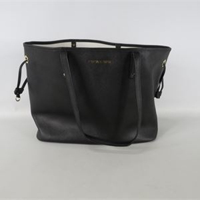 Michael Kors Jet Set Travel Tote Black Saffiano Leather Shoulder Bag