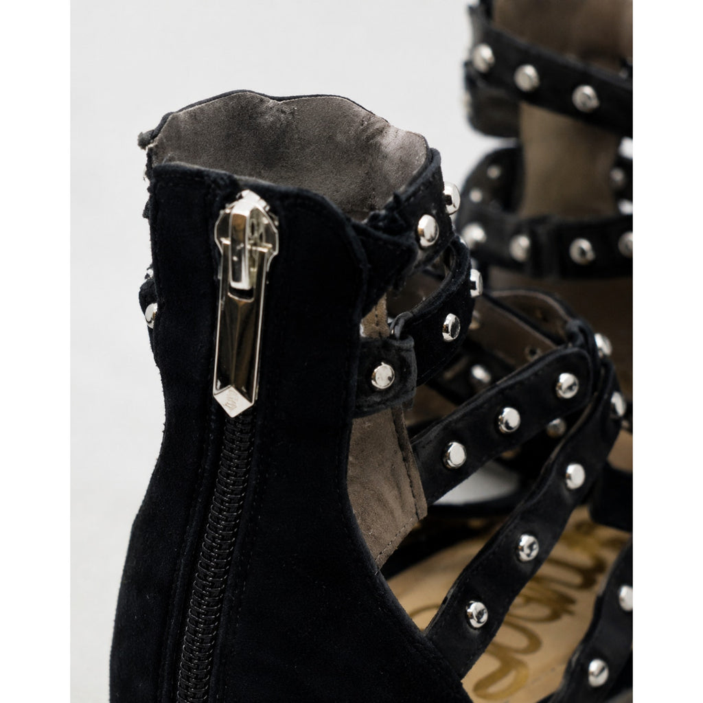 Sam Edelman Delano Women's 9.5 Black Studded Gladiator Flat Sandals