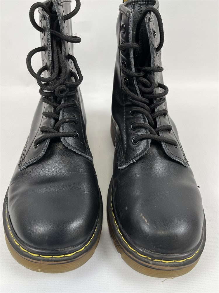 Dr. Martens 1460 black leather 8-eye boots women's size 7 view 3