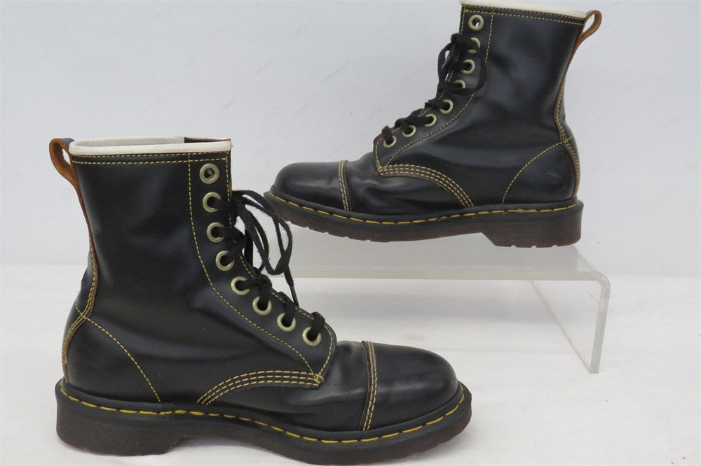 Dr. Martens Capper black leather lace-up boots men's size 8 view 4