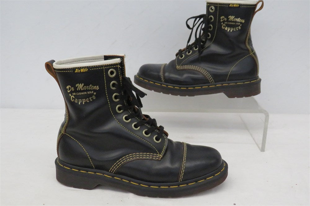 Dr. Martens Capper black leather lace-up boots men's size 8 view 6