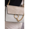 Chloé Faye Small Su Chloé Faye Small Suede Leather Shoulder Crossbody Bag Motty Gray ede Leather Shoulder Crossbody Bag Neutral