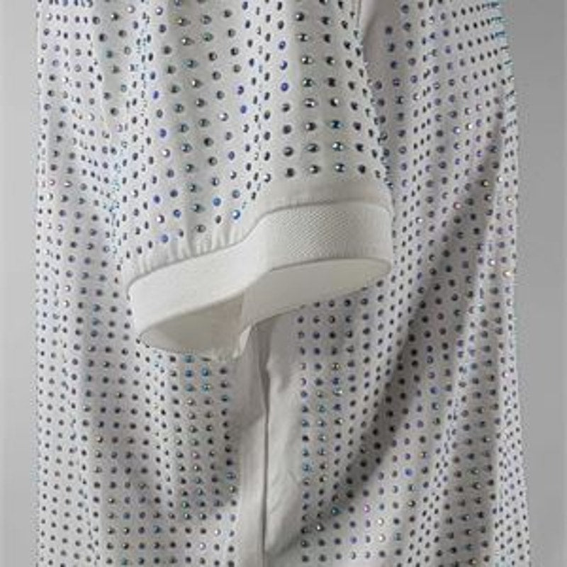 BARABAS STUDDED POLO SHIRT WHITE IRIDESCENT MEN’S 3XL NWT