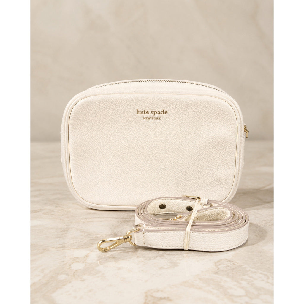 Kate Spade Emma Camera Bag Parchment Pebbled Leather Crossbody KK072
