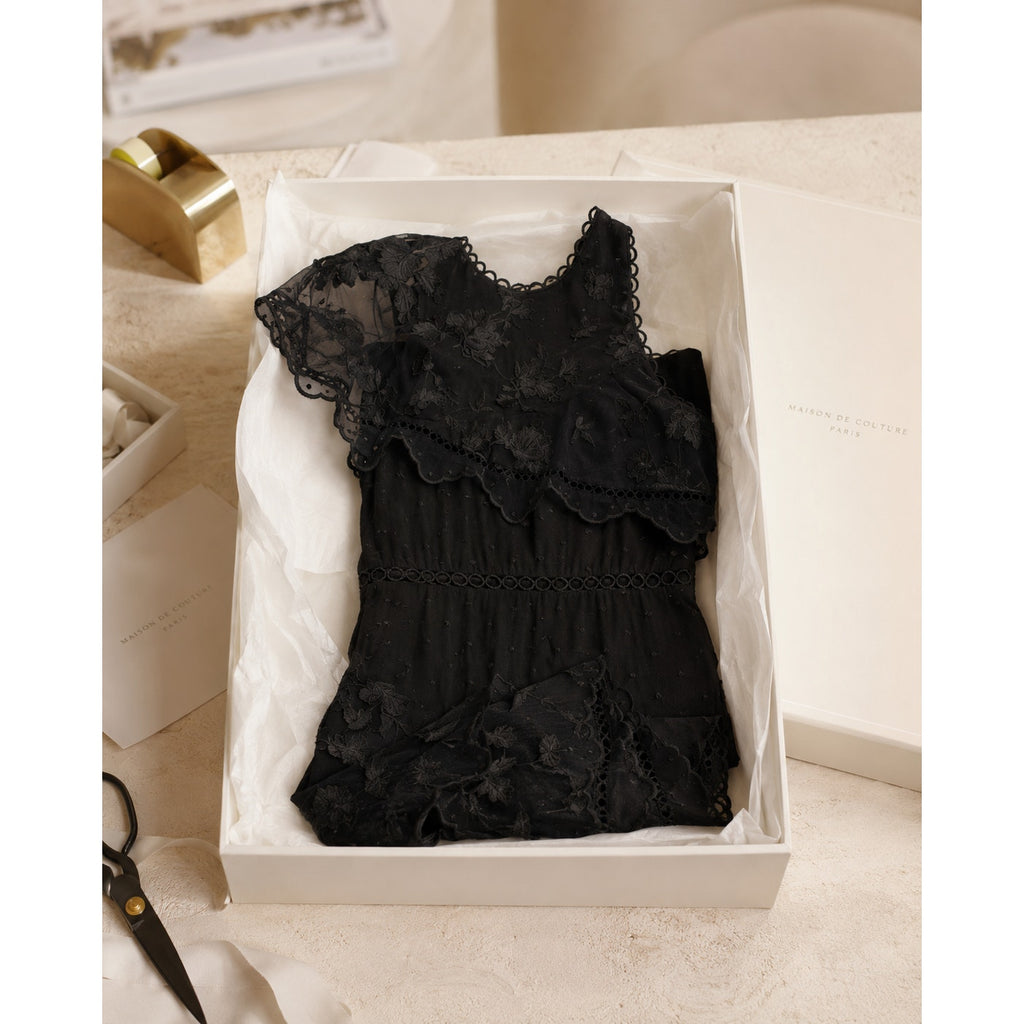 Zimmermann Silk Long Dress Black Size L / 3 Lace Evening Gown