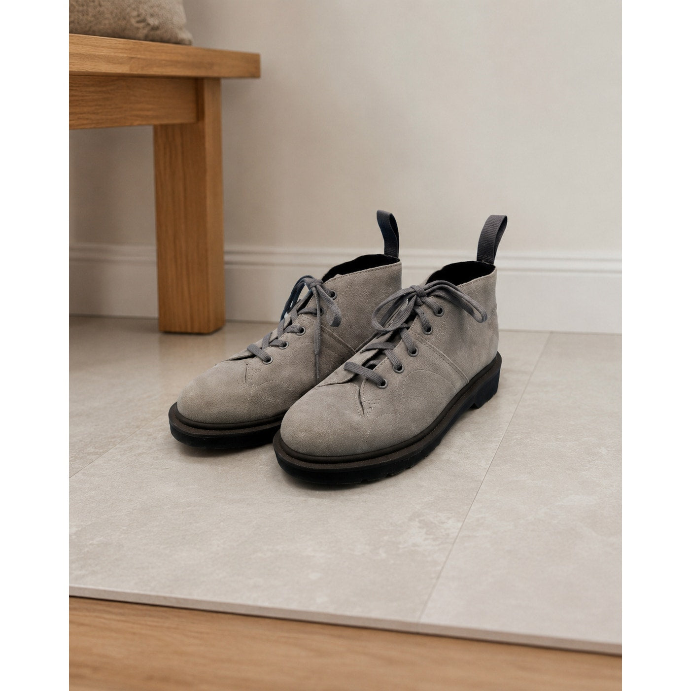 Dr. Martens Church Monkey Gray Suede Chukka Boots M4 W5 EU36