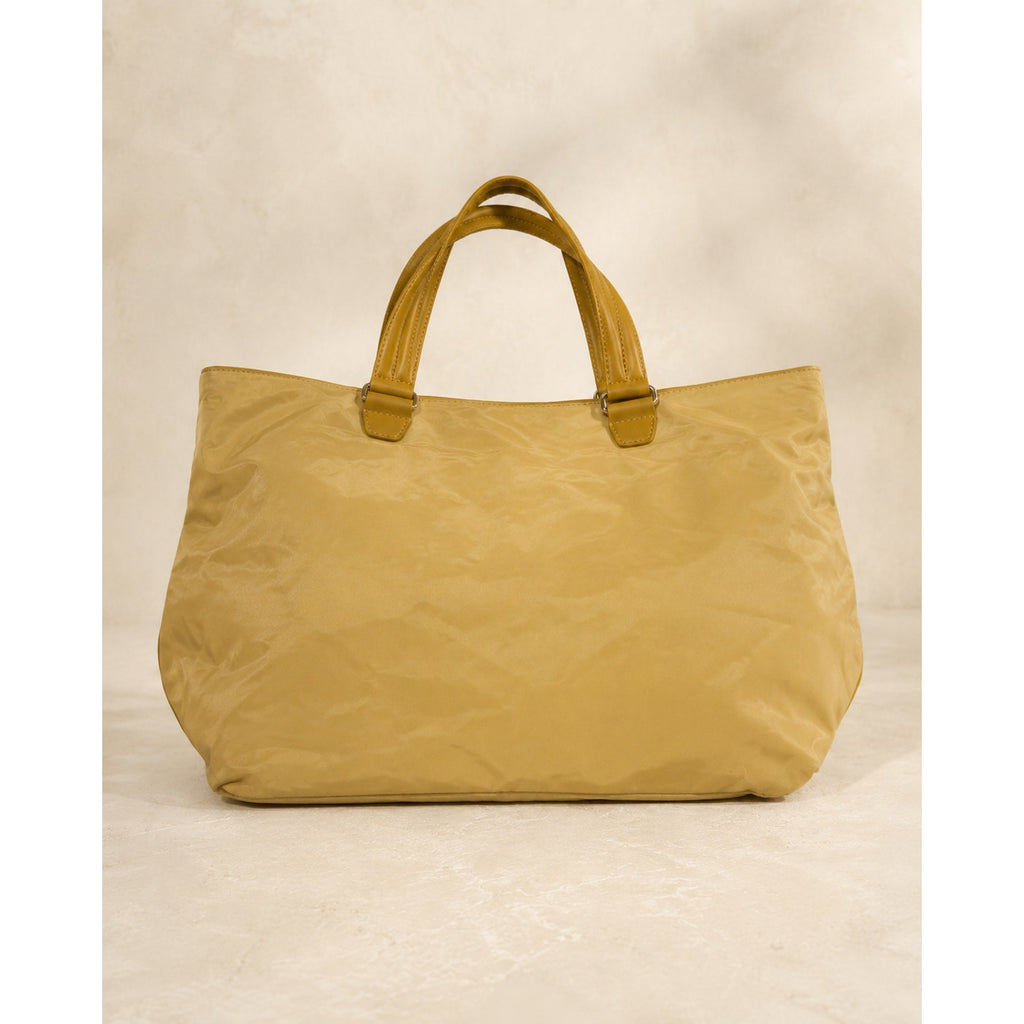 Vintage TUMI Beige Ballistic Nylon 25 in Travel Tote Leather Trim Pouch
