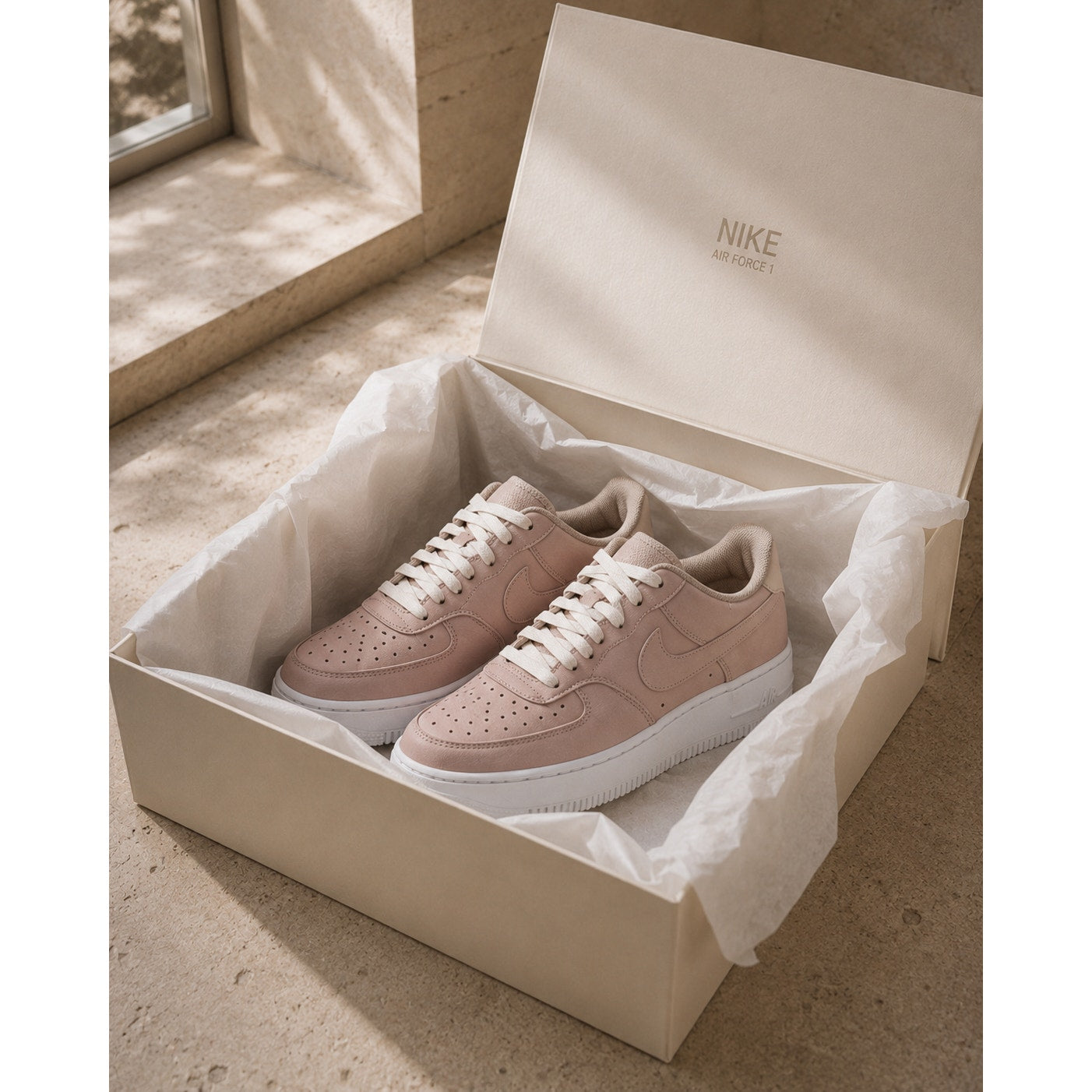 Nike Court Vision Alta Platform Sneakers Pink White Women’s Size 10