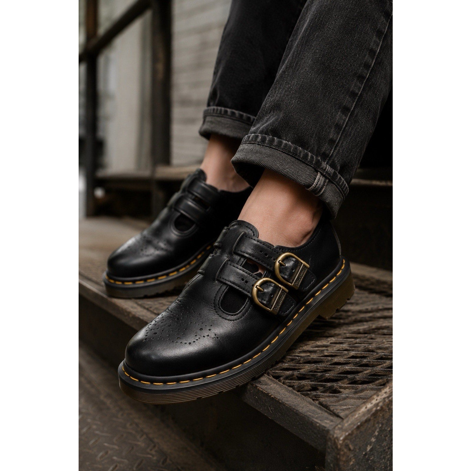 Dr. Martens Women’s 8065 Mary Jane Black Felix Vegan Leather Shoes