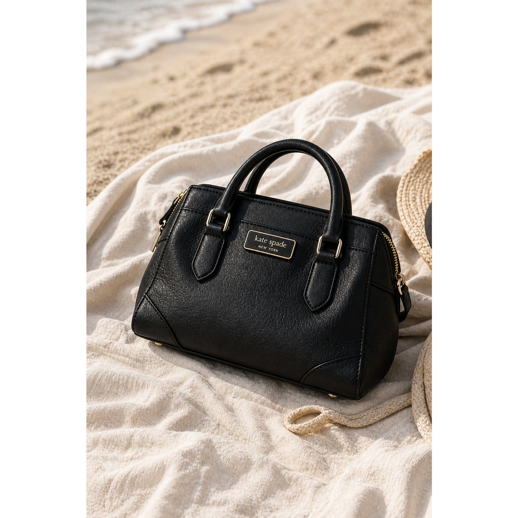 Kate Spade Darcy Small Satchel Black Leather Crossbody Bag WKR00438