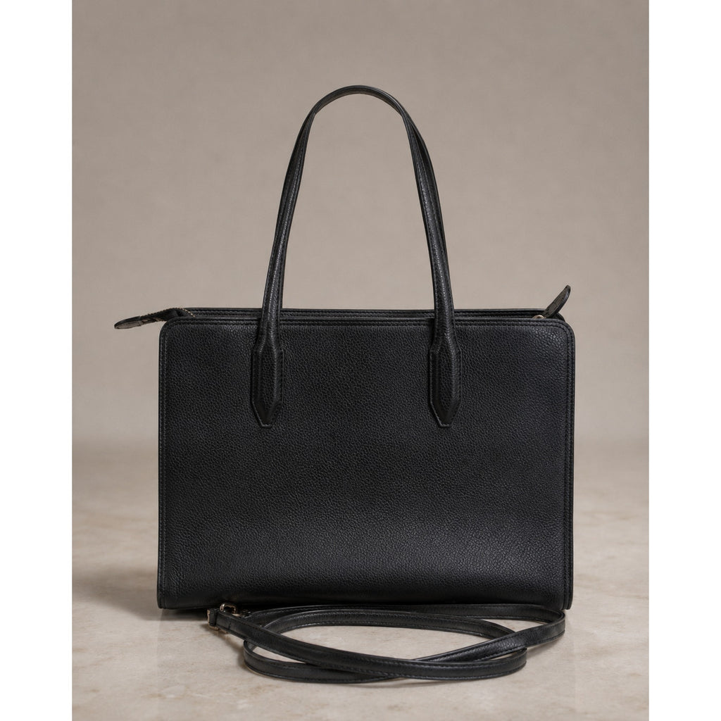 Kate Spade Monica Medium Pebbled Leather Satchel Black WKR00240