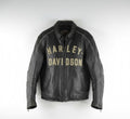 Harley-Davidson black leather logo jacket men's 3XL C2759 front