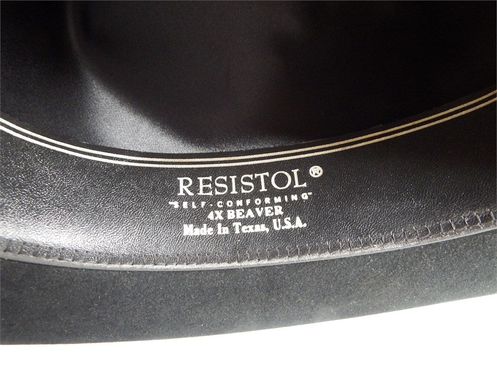 Resistol black 4X Beaver western cowboy hat view 5