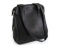 Roots black leather shoulder tote bag made in Canada