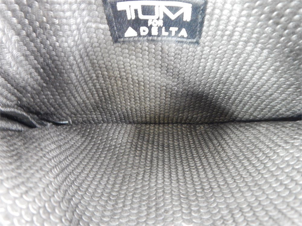 Interior detail from TUMI black gray two-pouch source subgroup